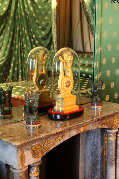 Bronze mantle clock (1815) from Paris at Ehrenburg Palace. Coburg, Germany.