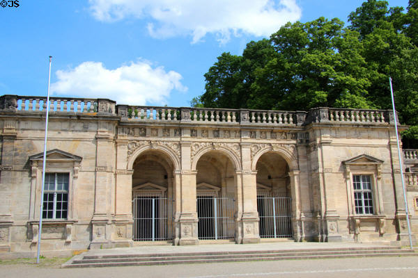 Arcade on Schlossplatz. Coburg, Germany.