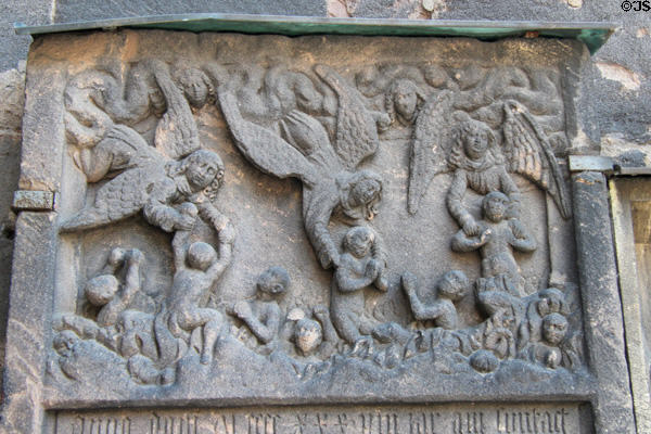 Resurrection carving at St Sebaldus Church. Nuremberg, Germany.