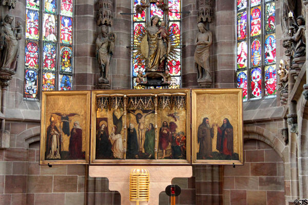 Main altar at Frauen Kirche. Nuremberg, Germany.