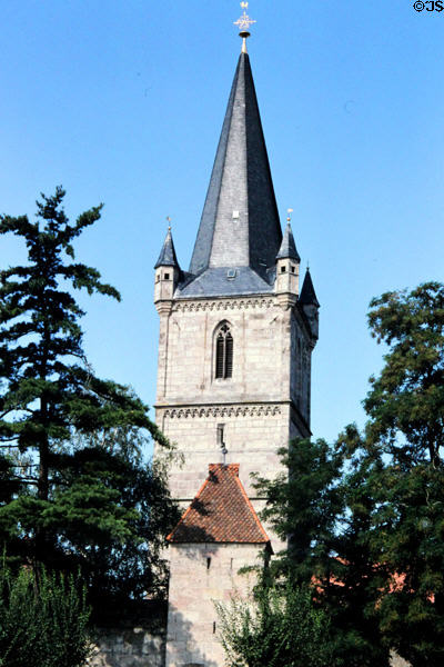 Fortified Church in Franconian Switzerland. Weisendorf, Germany.