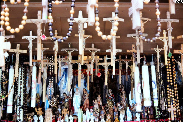 Devotional objects for sale at 14-Saints Basilica. Bad Staffelstein, Germany.