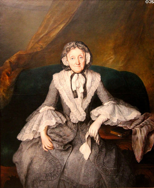 Portrait of an old woman (c1755-70) by Joachim Martin Falbe of Berlin at Germanisches Nationalmuseum. Nuremberg, Germany.