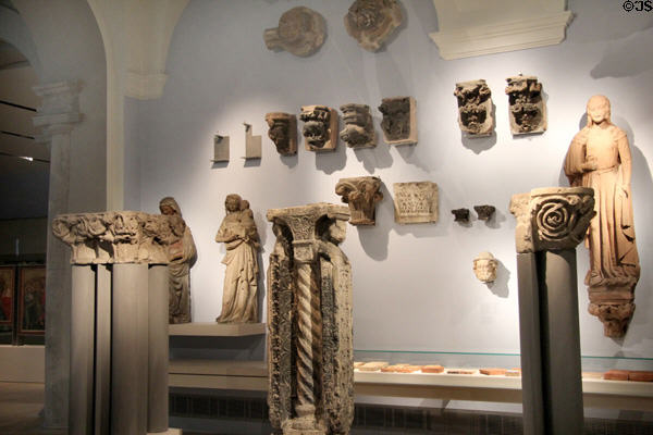 Medieval stone carving gallery at Germanisches Nationalmuseum. Nuremberg, Germany.