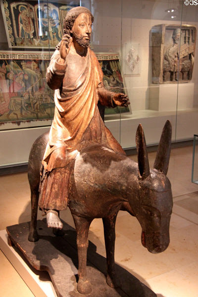 Christ on Palm Sunday Donkey woodcarving (c1378) from Nuremberg at Germanisches Nationalmuseum. Nuremberg, Germany.