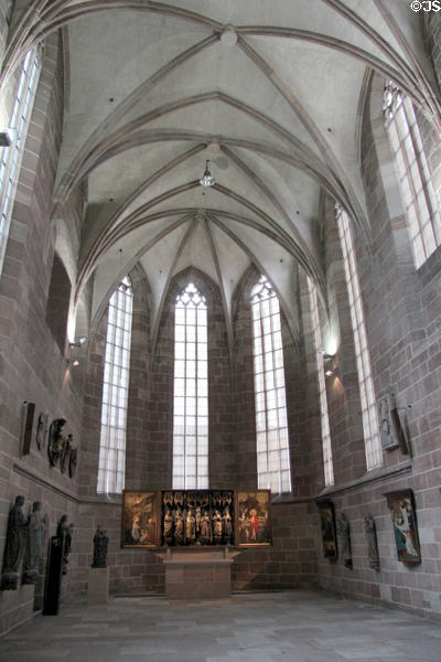 Chapel now a gallery of sculpture at Germanisches Nationalmuseum. Nuremberg, Germany.