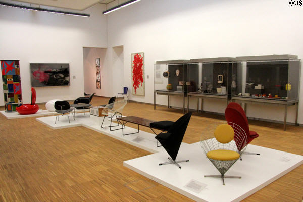 Collection of modern chairs at Germanisches Nationalmuseum. Nuremberg, Germany.
