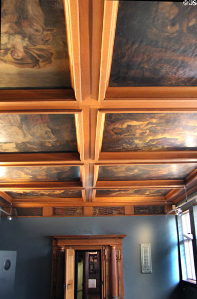 Painted ceiling at Fembohaus City Museum. Nuremberg, Germany.