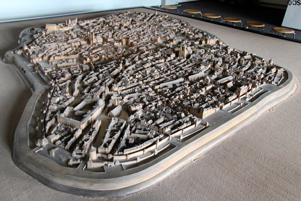 Model of late medieval walled city of Nuremberg (completed in 1939) at Fembohaus City Museum. Nuremberg, Germany.