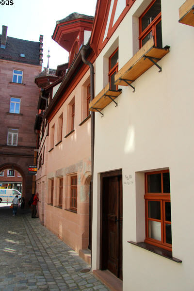 Museum 22-20-18 Künertgasse feature three rare surviving craftsmen's houses (1377 & 1434) restored almost to original design. Nuremberg, Germany.