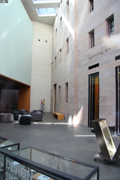 Lobby of Neues Museum Nürnberg. Nuremberg, Germany.
