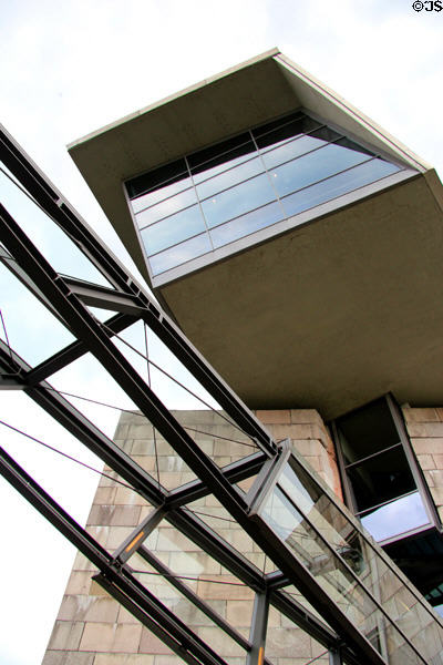 Architectural details of entrance at Documentation Centre Nazi Party Rally Grounds. Nuremberg, Germany.