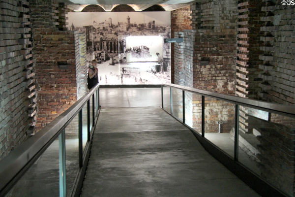 Photo mural showing destruction of Nuremberg at Documentation Centre Nazi Party Rally Grounds. Nuremberg, Germany.