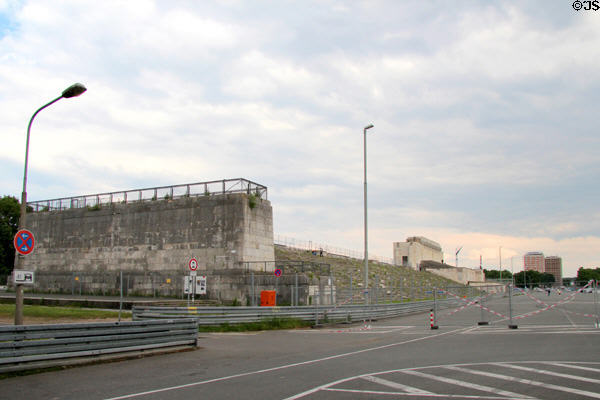 Stone stands (1935-6) for Nazi Party Rallies at Zeppelin Field. Nuremberg, Germany.