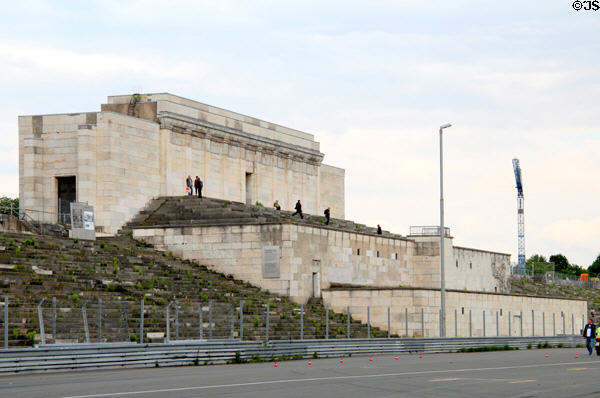 Reviewing stand where Hitler stood at Zeppelin Field. Nuremberg, Germany.