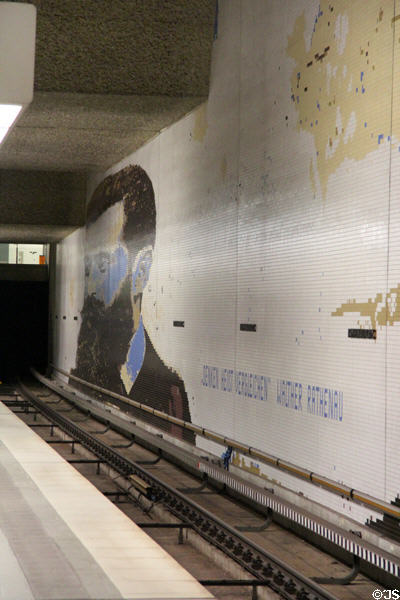 Nuremberg U-Bahn subway station art. Nuremberg, Germany.