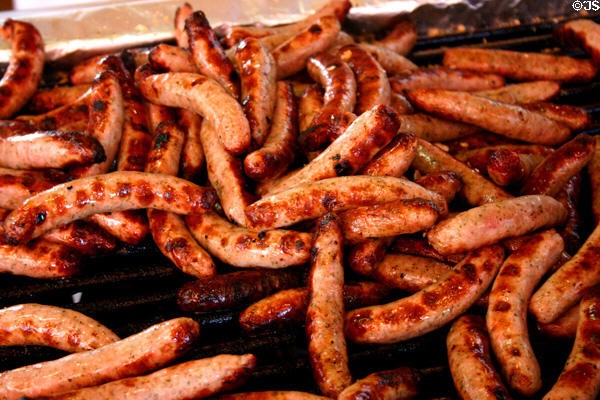 Wurst awaiting gourmets. Nuremberg, Germany.
