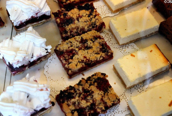 Pastries at Farmer's Market on City Hall & Frauen Kirche square. Nuremberg, Germany.