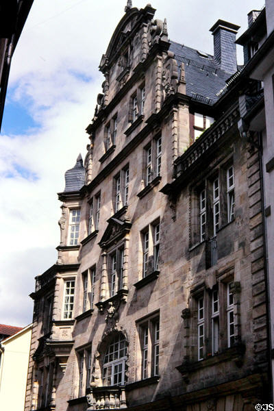 Historic building on marketplace. Marburg, Germany.