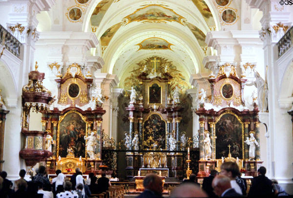 Late rococo interior of Sankt Peter church. Sankt Peter, Germany.