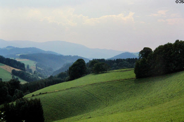 Hills & meadows above Sankt Peter. Sankt Peter, Germany.