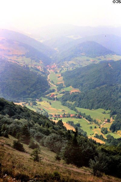 View from Belchen mountain in Black Forest. Germany.