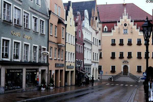 Rathaus (city hall) & gabled buildings on Reichstrasse. Donauwörth, Germany.