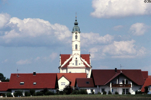 Steinhausen Wallfahrtskirche setting. Steinhausen, Germany.
