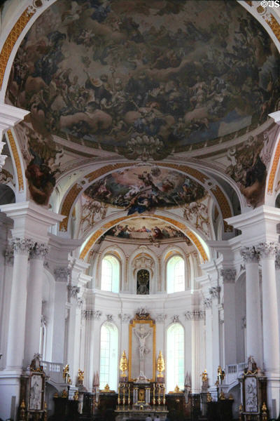 Interior of Neresheim Abbey Church. Germany.