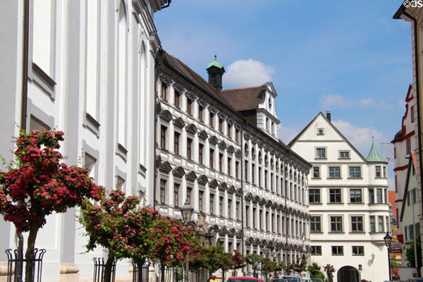 Streetview along Kardinal-von-Waldburg-Straße of Academy for teacher training. Dillingen, Germany.
