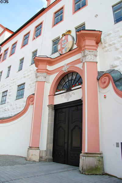 Dillingen Castle entrance. Dillingen, Germany.