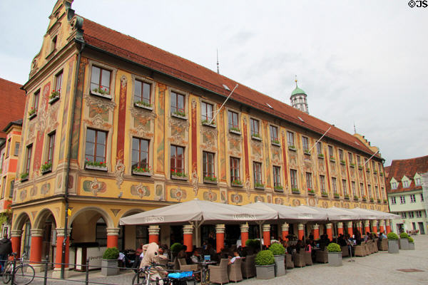Steuerhaus (1494-5) with neo-baroque painting (1909) (on Marktplatz). Memmingen, Germany.