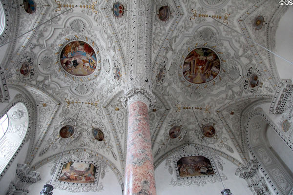 Kreuzherrn monastery church ceiling converted to Baroque style (1709-10). Memmingen, Germany.
