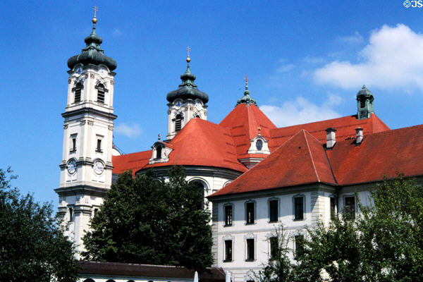 Roofline of Ottobeuren Abbey. Ottobeuren, Germany.