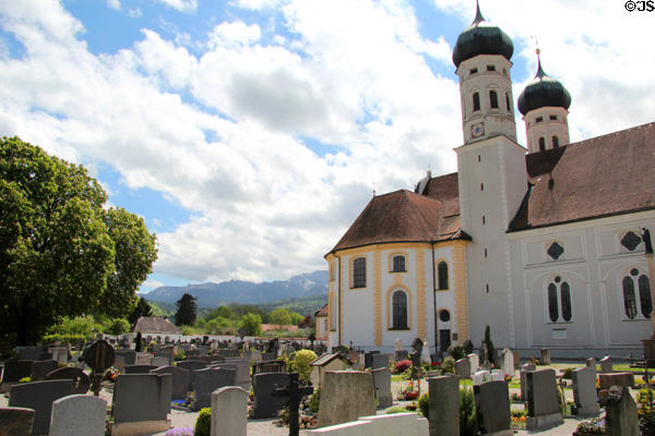 Cemetery beside Benediktbeuern Abbey. Germany.