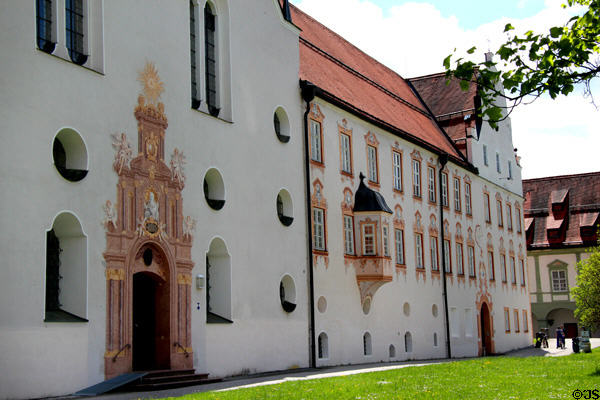Ornate door surround & window dressings at Benediktbeuern Abbey. Germany.