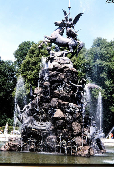 Fama fountain at Herrenchiemsee New Palace. Chiemsee, Germany.