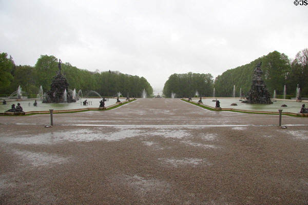 Grand entrance way to Herrenchiemsee New Palace. Chiemsee, Germany.