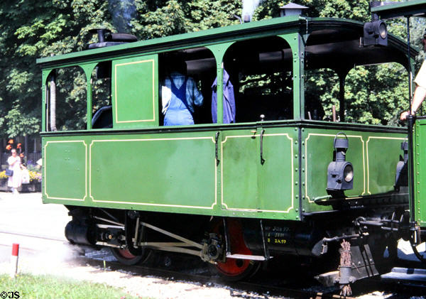 Chiemsee-bahn vintage steam train at Prien am Chiemsee station. Chiemsee, Germany.