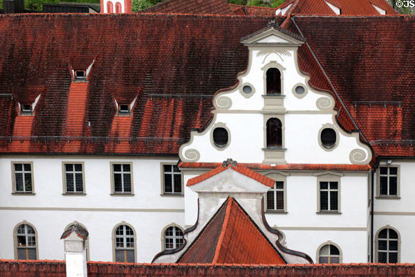 Detail of exterior of Kloster St Mang. Füssen, Germany.