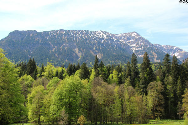 Mountain view near Linderhof Castle. Ettal, Germany.