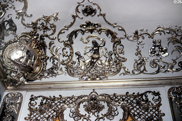 Filigree decorating interior of Linderhof Castle. Ettal, Germany.