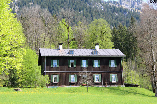 Building that housed staff during construction of Linderhof Castle. Ettal, Germany.
