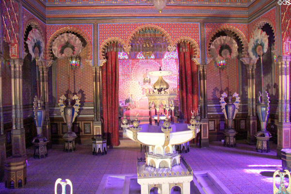 Interior of Moorish Kiosk at Linderhof Castle. Ettal, Germany.