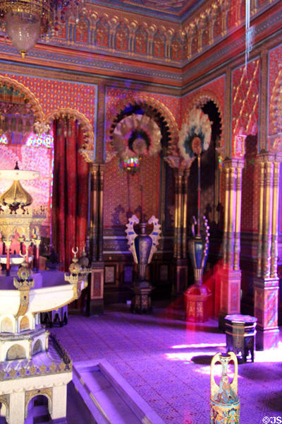 Interior of Moorish Kiosk at Linderhof Castle. Ettal, Germany.