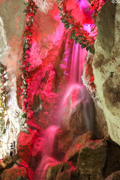 Illumination in Venus Grotto at Linderhof Castle. Ettal, Germany.
