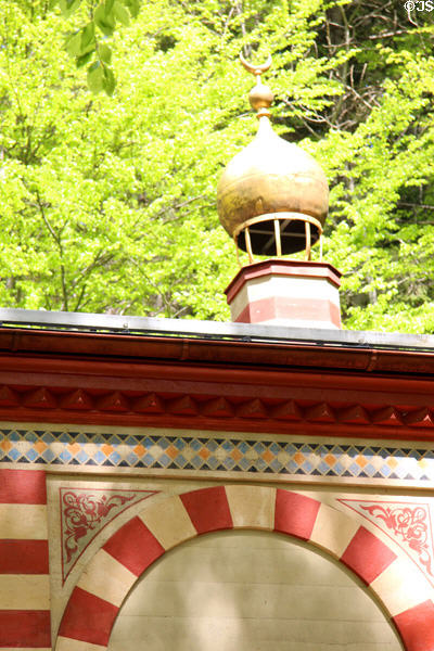 Moorish detail on Moroccan House at Linderhof Castle. Ettal, Germany.
