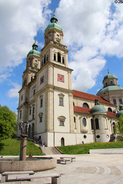 St Lorenz Basilica (1652 - 1748), former church of the Benedictine Kempten Abbey, now a parish church. Kempten, Germany. Style: Baroque. Architect: Michael Beer & Johann Serro.