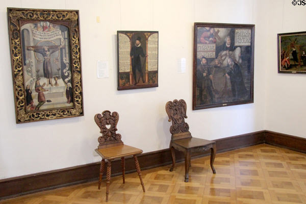 Gallery with early Germanic art at Lindau Municipal Museum. Lindau im Bodensee, Germany.