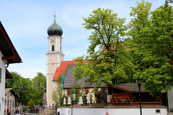 St Peter & Paul church on Frühmessergasse. Oberammergau, Germany.